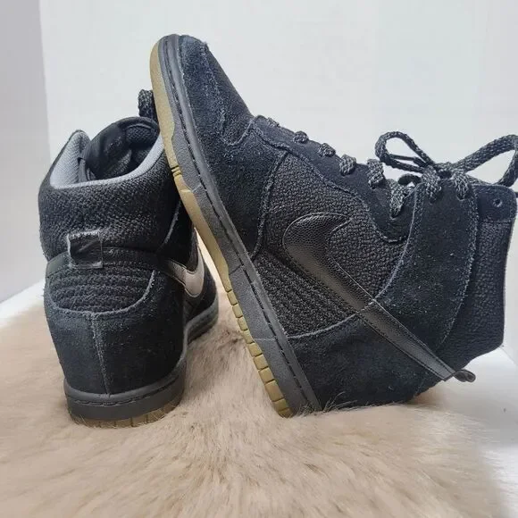 Nike Dunk Sky Hi Essential Hidden Wedge Black Women’s  644877-006 Sneaker Shoes - Picture 5 of 9